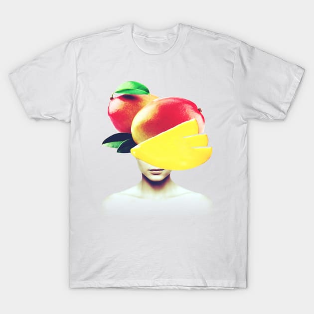 Mango head portrait T-Shirt by reesea